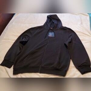 Verde Men's Black Zip Up Hoodie Sweater - XXL NEW